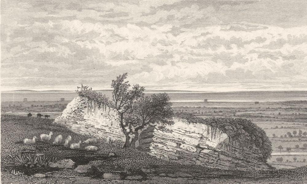 KENT. Studfall Castle. The Remains of a Roman Station. Allen 1833 old print